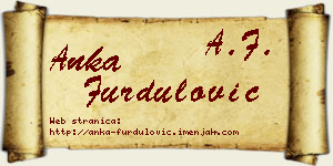 Anka Furdulović vizit kartica